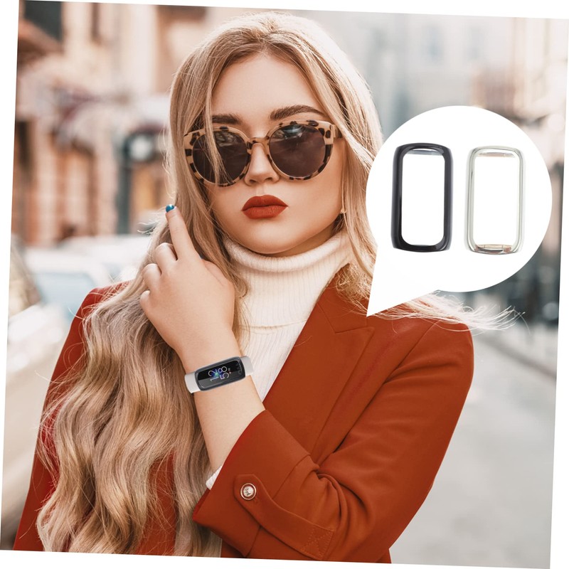 KONTONTY 2pcs Tpu Watch Case for Full Coverage Smartwatch Screen