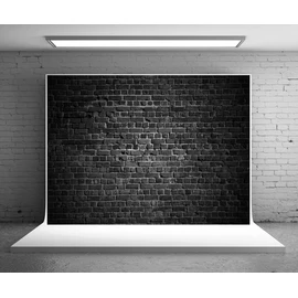8x6ft(250x180cm) Black Brick Wall Photography Backdrops for Portrait Soft Fabric Background for Studio Prop