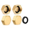 4 PCS Brass End Cap, Internal Thread Spigot with Washers