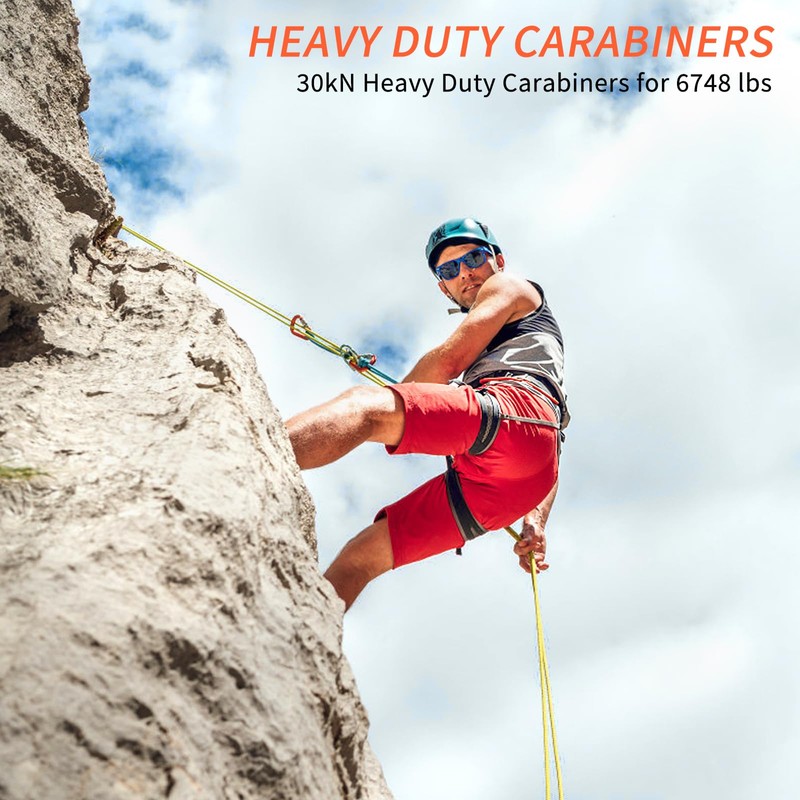 NewDoar 30KN CE Certified Climbing Carabiner Professional Heavy Duty D