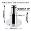 LEQMG Diesel Heater Thru Hull Exhaust Skin,Marine Grade 316 Stainless