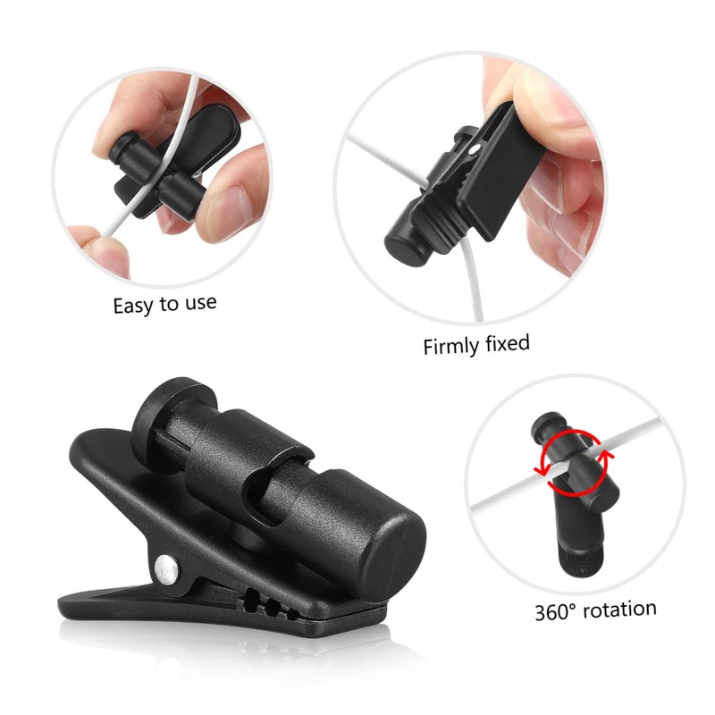 Mikinona 3sets Cable Clips for Earphones Earphone Cable Clamp Headphone