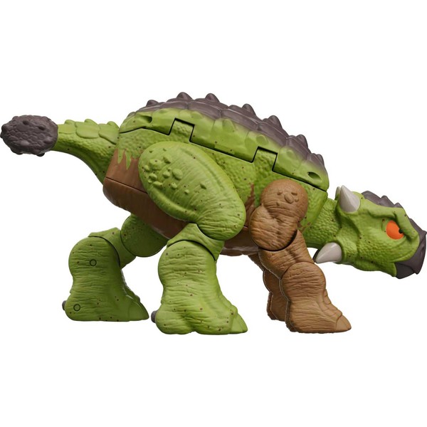 Mattel Jurassic World Dinosaur Transforming Toy, 11 Step Tyrannosaurus T Rex to Ankylosaurus Double Danger 2 in 1 Toy, Fierce Changers