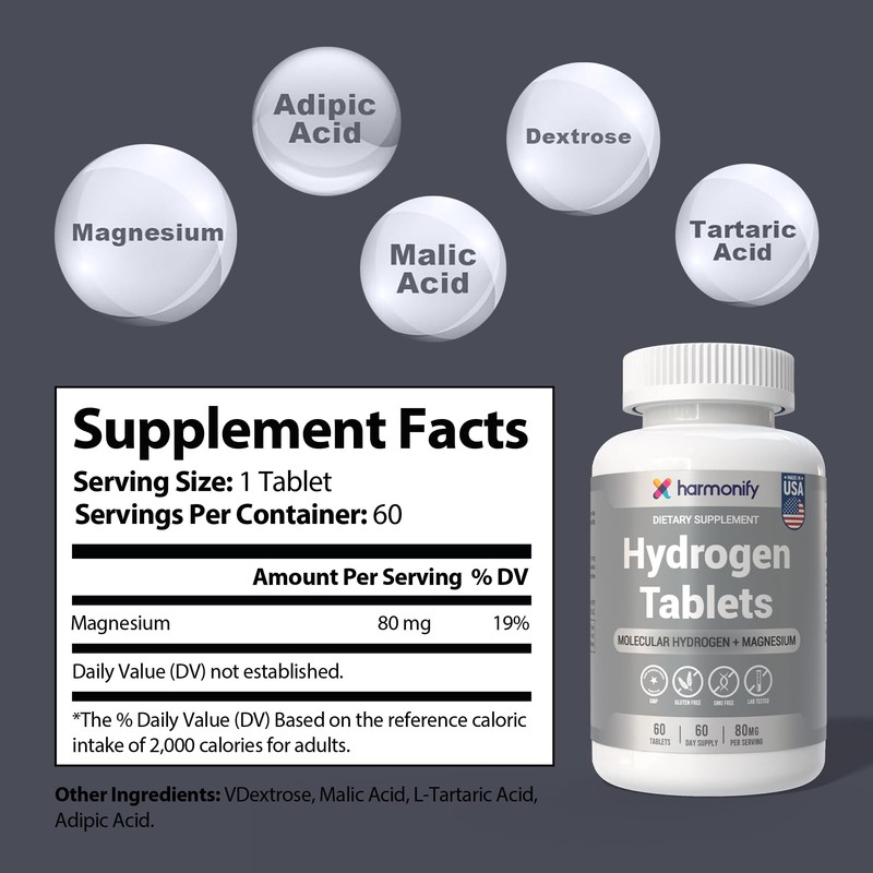 Hydrogen Water Tablets for Drinking Water - Molecular Hydrogen +