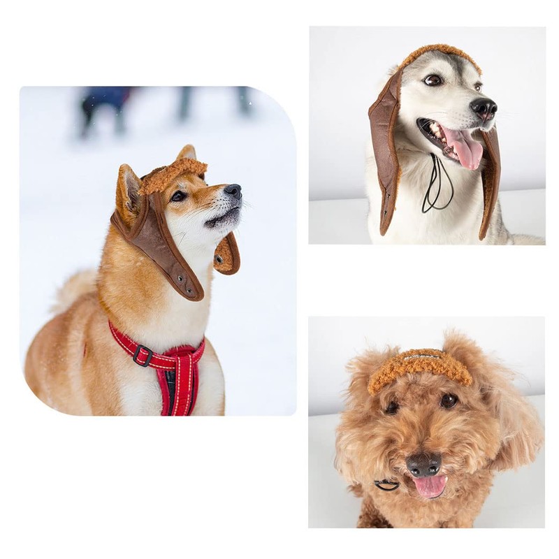 Leconpet Dog Aviator Hat, Dog Winter Pilot Hat with Ear