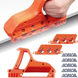 ERYURU Cortador Rápido de Placas de Yeso, Bordeadora de Placas de Yeso, Cepilladora de Esquina de Placa de Yeso de 45 ° y 60 ° con 10 Cortadores de Repuesto, para Recorte Rápido de Bordes