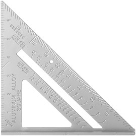 Hardys 7" Aluminium Combination Square - Straight Edge Tri Speed Square, Ideal Carpenters Square & Roofing Square - Metric Graduations, Set Square Tool, 45 90 Degree Angle Ruler