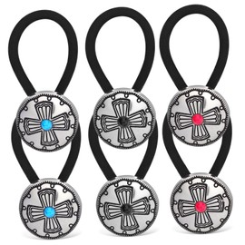 Baluue 6pcs Curly Hair Headbands Thick Hair Ties for Boys and Girls Girls Western Ponytail Holders Bands for Boho Style Accessories