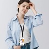 Lanyardio 1 Pack Sliding Vertical ID Badge Holder Hard White