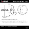 Taylor Flamingo Indoor Outdoor Dial Thermometer, Wireless Thermometer with Easy