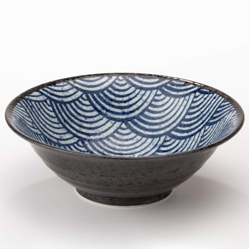 Mino W20243 Seigaiwa Edo Komon Flat Bowl