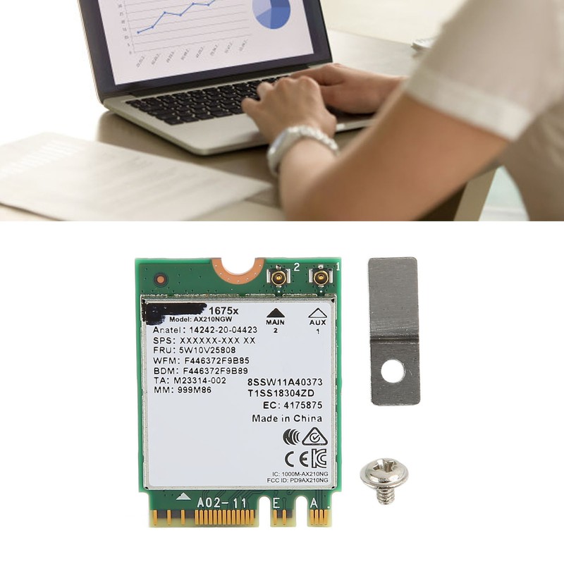 WiFi Card Wireless Tri Band 1675X AX210NGW M.2 NGFF WI‑FI6E