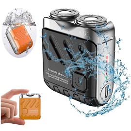 Mini Electrict Shaver,Men's Favorite Luggage Electric Shaver, 2025 New Beard Shaver Mini and Portable Suitcase Design Comfort gifts boyfriend - Color: Orange（1 pack）