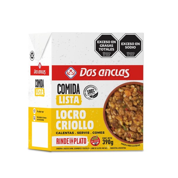 Dos Anclas Ready Meal Traditional "Locro" Recipe Gluten Free Locro Criollo Calentas Servís & Comés, 390 g / 13.75 oz