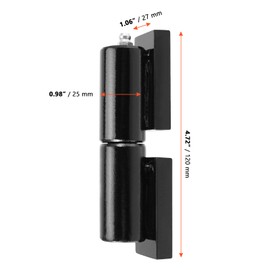 SINJEUN 3 Pair 5 Inches Gate Hinge, Heavy Duty Barrel Gate Hinge, Weld On Barrel Style Ball Bearing Door Hinge for Swing Gates, Trailer Ramp Gates, 450lbs Capacity