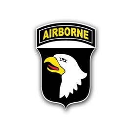 Sticker Airborne 101 US Airborne Division Crest 10 x 7 cm A741