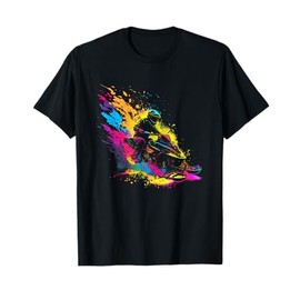 Splash Art Snowmobile Snow Machine Ski-Doo Sledge T-Shirt