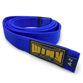 Winnie Jiu-Jitsu Premium Gi Belt Blue Jiu-Jitsu Belt / 위니 주짓수 고급 도복띠 블루 주짓수띠