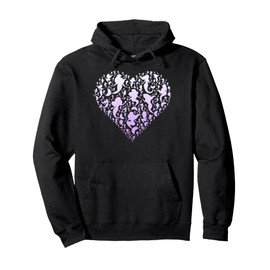 Colorful Cute Hearts Shape Silhouette Lover - Mermaid Pullover Hoodie