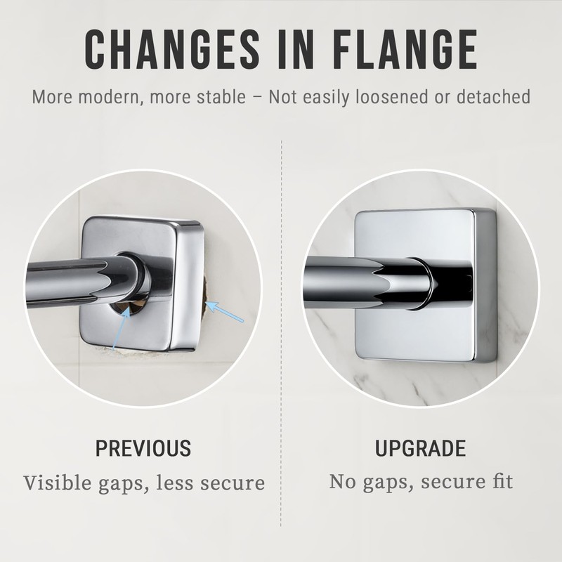 G-Promise All Metal 12-Inch S Shaped Shower Arm with Flange