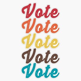 Vote Vintage Voter Election Sticker Bumper Sticker Vinyl Decal 5"