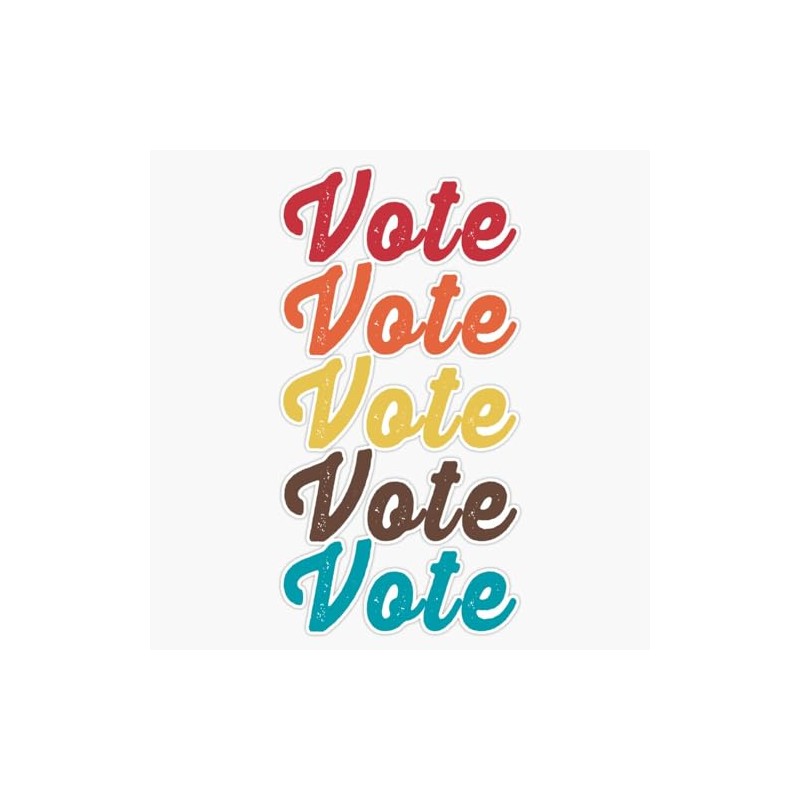 Vote Vintage Voter Election Sticker Bumper Sticker Vinyl Decal 5"