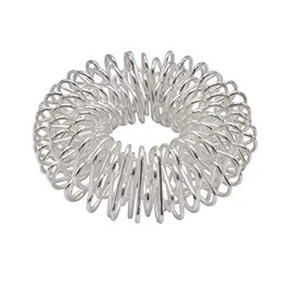 CHI-ENTERPRISE - Premium massage ring for the finger, anti-stress ring, acupressure ring, anxiety ring, contents: 1x anti-stress ring (silver/small)