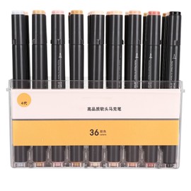 36 Colors Dual Tip Markers Set Soft Hand Drawing Brush Pen Anime Comic Sketching Supplies Skin Tone