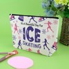 Gevody Skater Gifts for Women Ice Skating Lover Makeup Bag