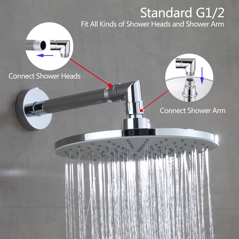 LUOFANT Shower Head Elbow Adapter, Shower Arm Elbow Adapter for