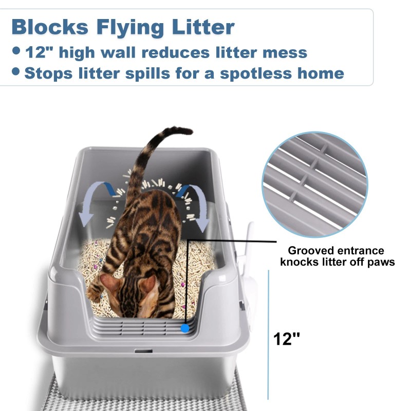 Generic Extra Large Cat Litter Box Stainless Steel Litter Box