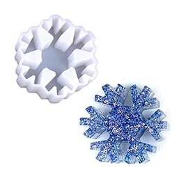 Duawenki Christmas Snowflake Shape Car Freshie Silicone Mold for Making Soap Aroma Beads Car Freshie, Pendant, Candle, Resin