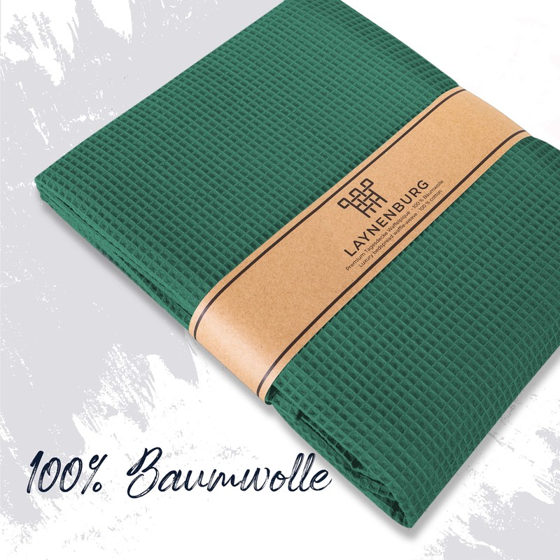 LAYNENBURG Premium Bedspread, 150 x 200 cm, Waffle Piqué, 100%