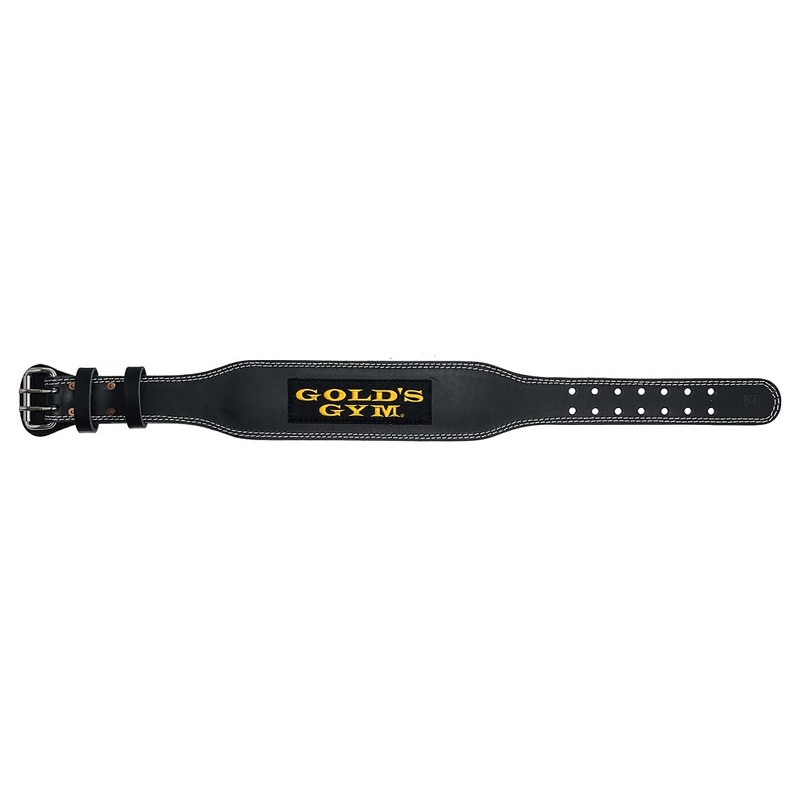Gold's Gym G3368 Training Leather Belt, Black, L 33.5 -