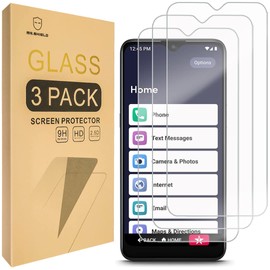 Mr.Shield [3-Pack] Designed For Lively Jitterbug Smart3 [Upgrade Maximum Cover Screen Version] [Tempered Glass] [Japan Glass with 9H Hardness] Screen Protector with Lifetime Replacement
