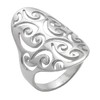 Silverly Women's 925 Sterling Silver 30 mm Open Filigree Swirl