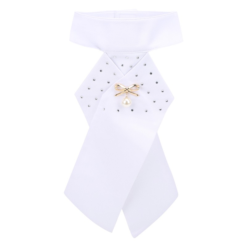 Horse Riding Stock Tie Equestrian Pre Tied Brooch Cotton Adult