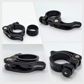 TIKBRO Bike Seat Clamp Quick Release or Screw Lock Styles Aluminium Alloy Seat Post Clamp 28.6mm 31.8mm 34.9mm