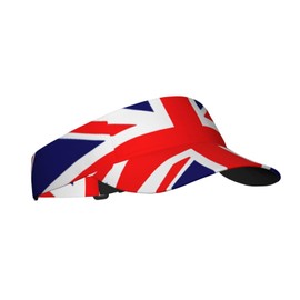 Union Jack Sun Visor for Women and Men, Adjustable Sports Sun Visor Hats with UV Protection for Tennis Golf Running