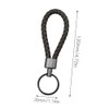 suaywo Pack of 2 Braided Leather Key Fob Leather Car
