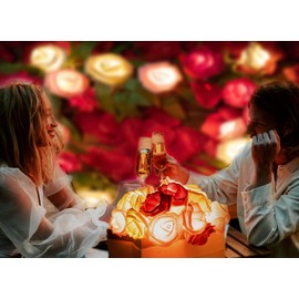 Rose Flower String Lights, 40 Led Battery Operated Romantic Red Pink White Rose Lights, 20ft Artificial Flower Fairy Lights For Valentine'S Day Date Wedding Indoor Outdoor Festival Party Decor