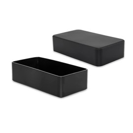 Flyshop Pack of 8 PVC Chair Leg Floor Protectors Furniture Feet Ferrule Caps Flexible Rectangular Furniture Table Covers 5.0 x 10.0 cm 50 x 100 mm Black