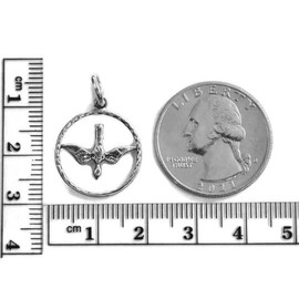 Holy Spirit Dove Pendant Charm .925 Sterling Silver