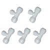 Malida 3/8"O.D to1/4" O.D. Tube Reducing Tee Quick Connect Filtered