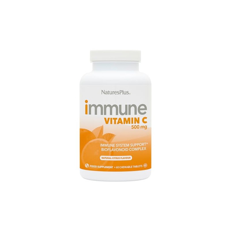 NaturesPlus Immune Chewable Vitamin C 500mg - Tasty Citrus Flavour