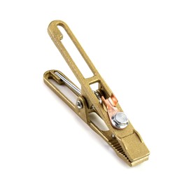 QWORK 260/300/500A Ground Welding Earth Clamp, Brass A-shape Welding Ground Clamp Cable Copper Grip for Welding Machine (260A)