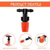 40 Pieces Watering Dripper with T-Joints, Adjustable Micro Drip Irrigation,