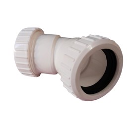 Waste Compression 45 Degree Bend Elbow - White 45 Degree 40mm Obstacle Bend Pushfit (Pack of 2)