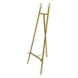 Metal Easel Stand with Chain Support for Mirror,Iron Floor Easels for Display Wedding Sign,58 Inch Adjustable Arts & Crafts Easels(Gold)