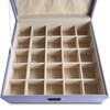 Frebeauty Earring Organizer Classic Jewelry Box 50 Slots Double Layer